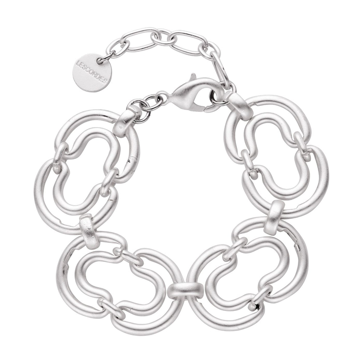 Bracelet - Damme Armband Zilverkleurig Mat