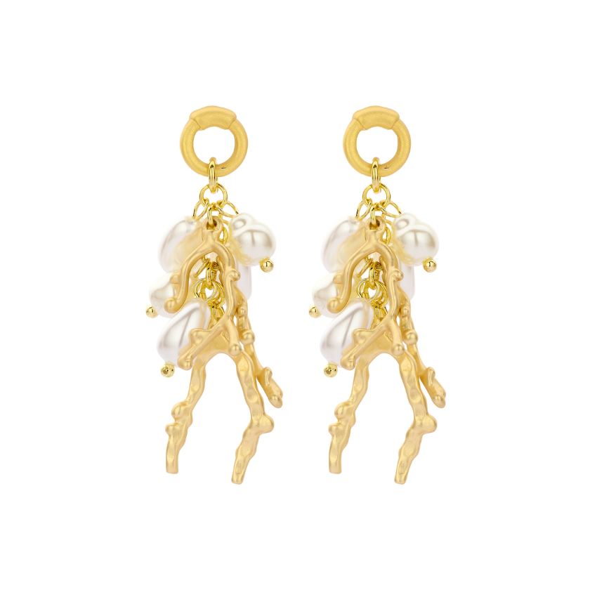 Boucles D'Oreilles - Dandori Oorbellen Goudkleurig Mat