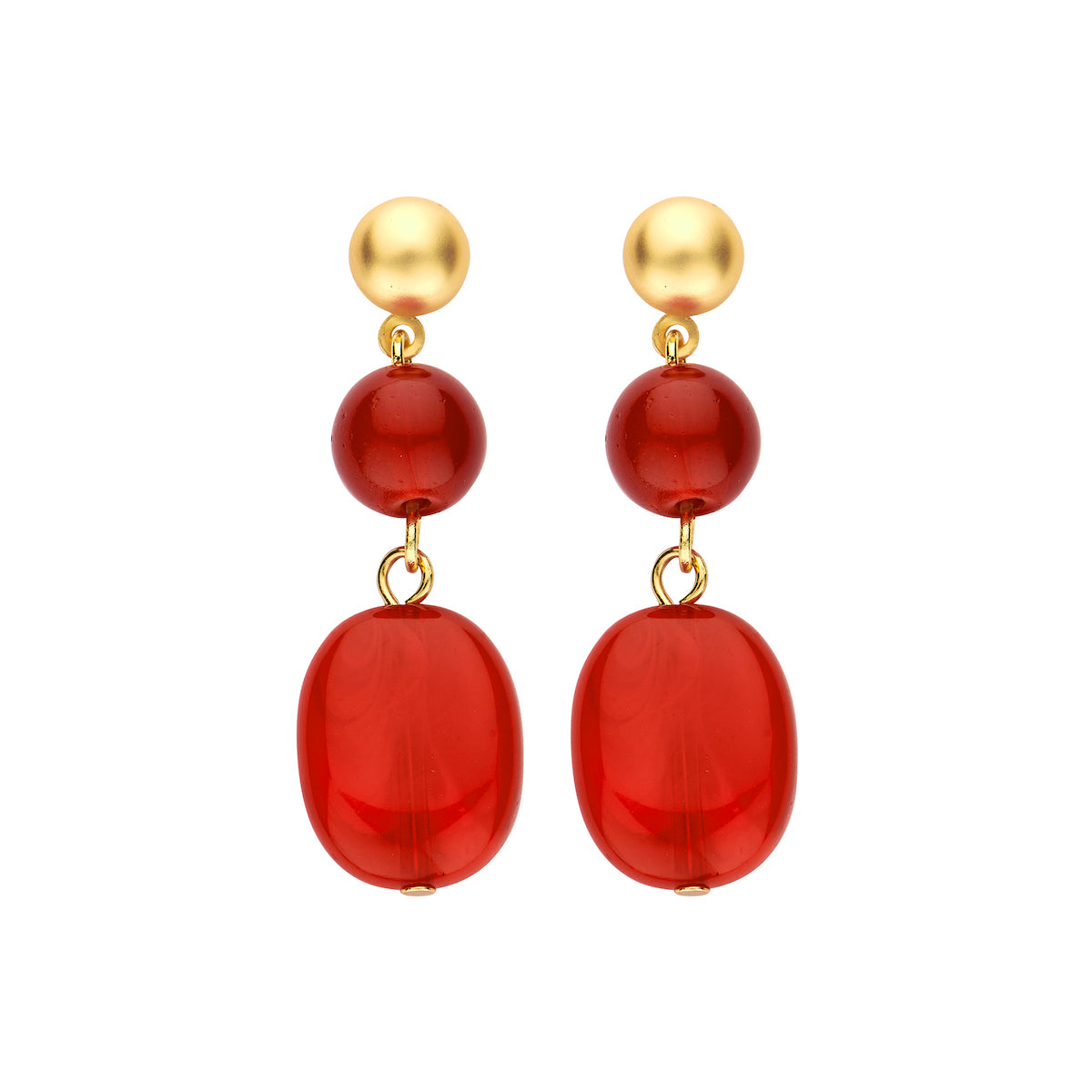 Boucles - Denne D'Oreilles Rouge