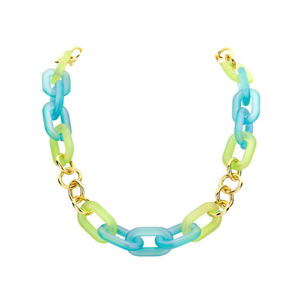 Collier - Dewiki Bleu Clair/Lime