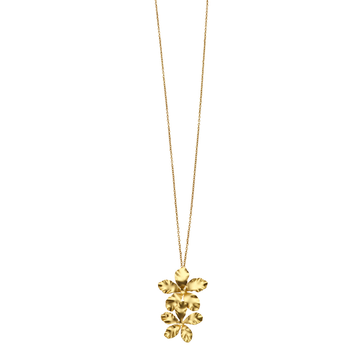 Collier - Dorislang Halsketting Goudkleurig Mat