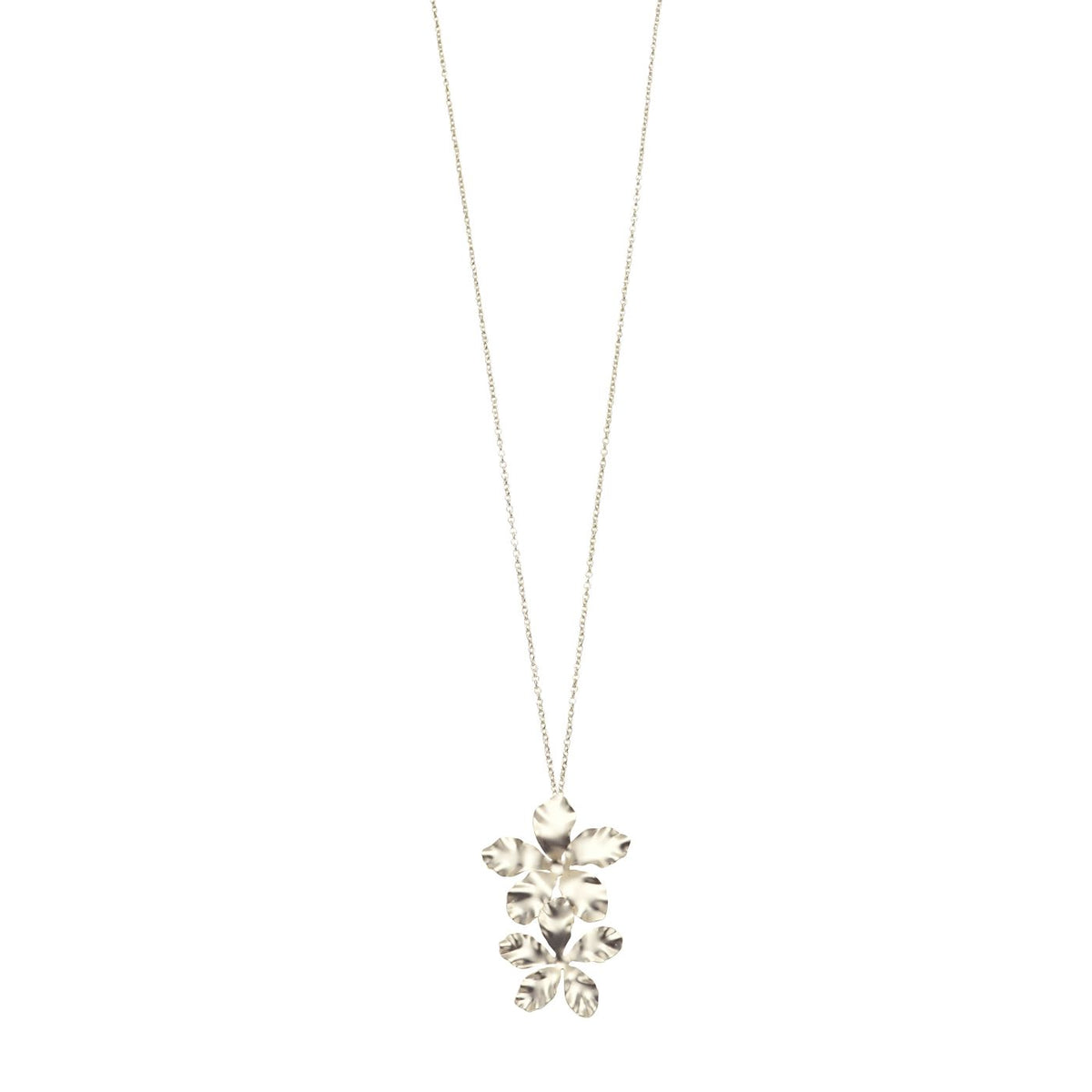Collier - Dorislang Halsketting Zilverkleurig Mat
