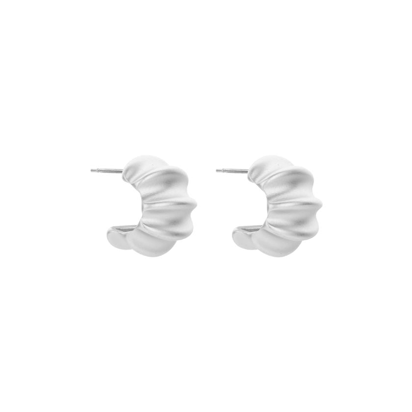 Boucles D'Oreilles - Dob117 Oorbellen Zilverkleurig Mat