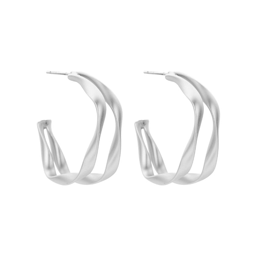 Boucles D'Oreilles - Dob124 Oorbellen Zilverkleurig