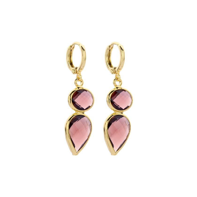 Boucles D'Oreilles - Dob125 Oorbellen Aubergine