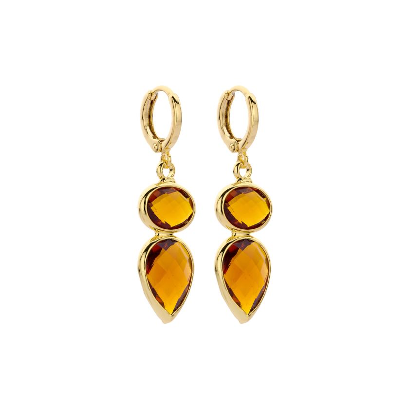 Boucles D'Oreilles - Dob125 Oorbellen Bruin