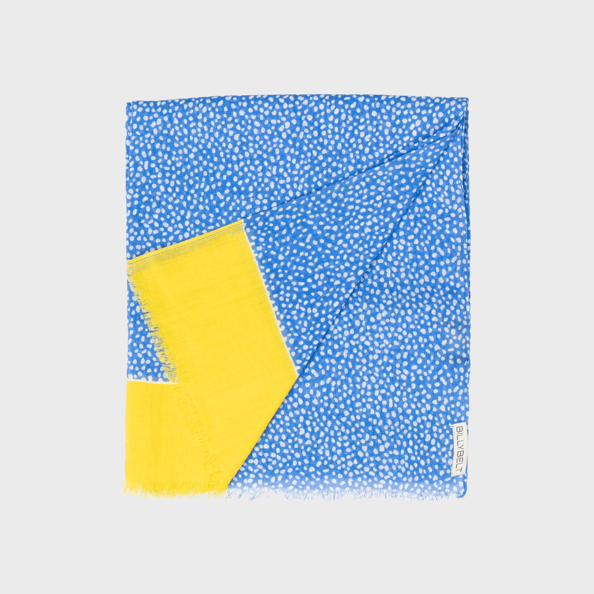 Foulard en coton bio - Bleu et jaune