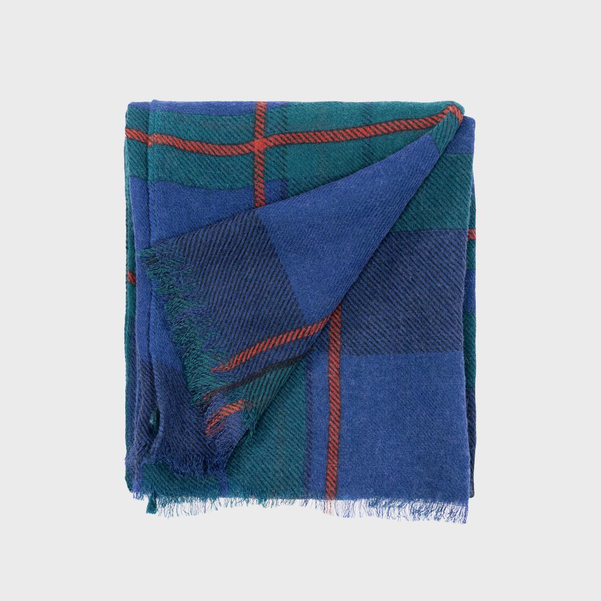 Foulard en laine - Bleu et vert
