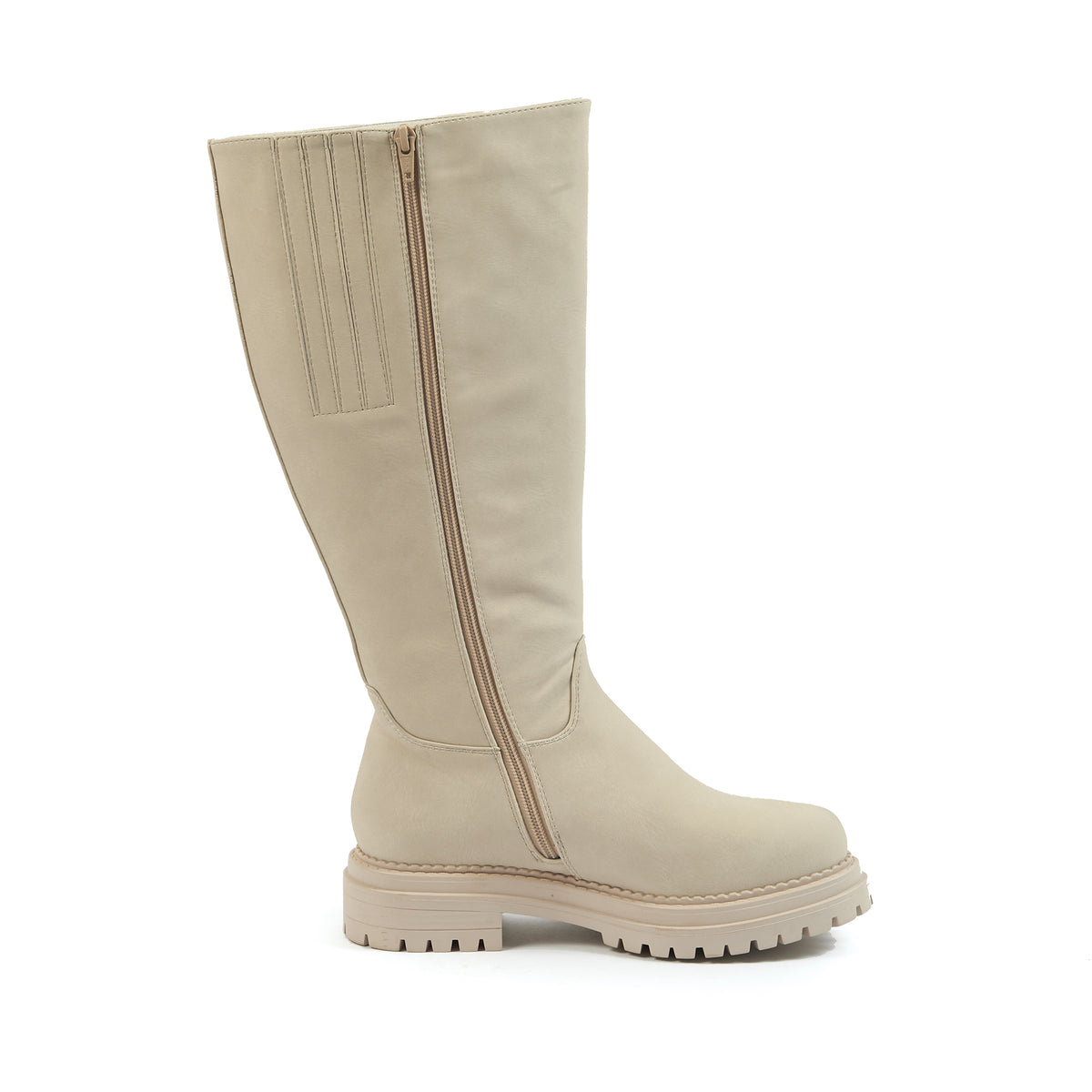 Bottes Mollets Larges XL - Modele Emilie - Beige
