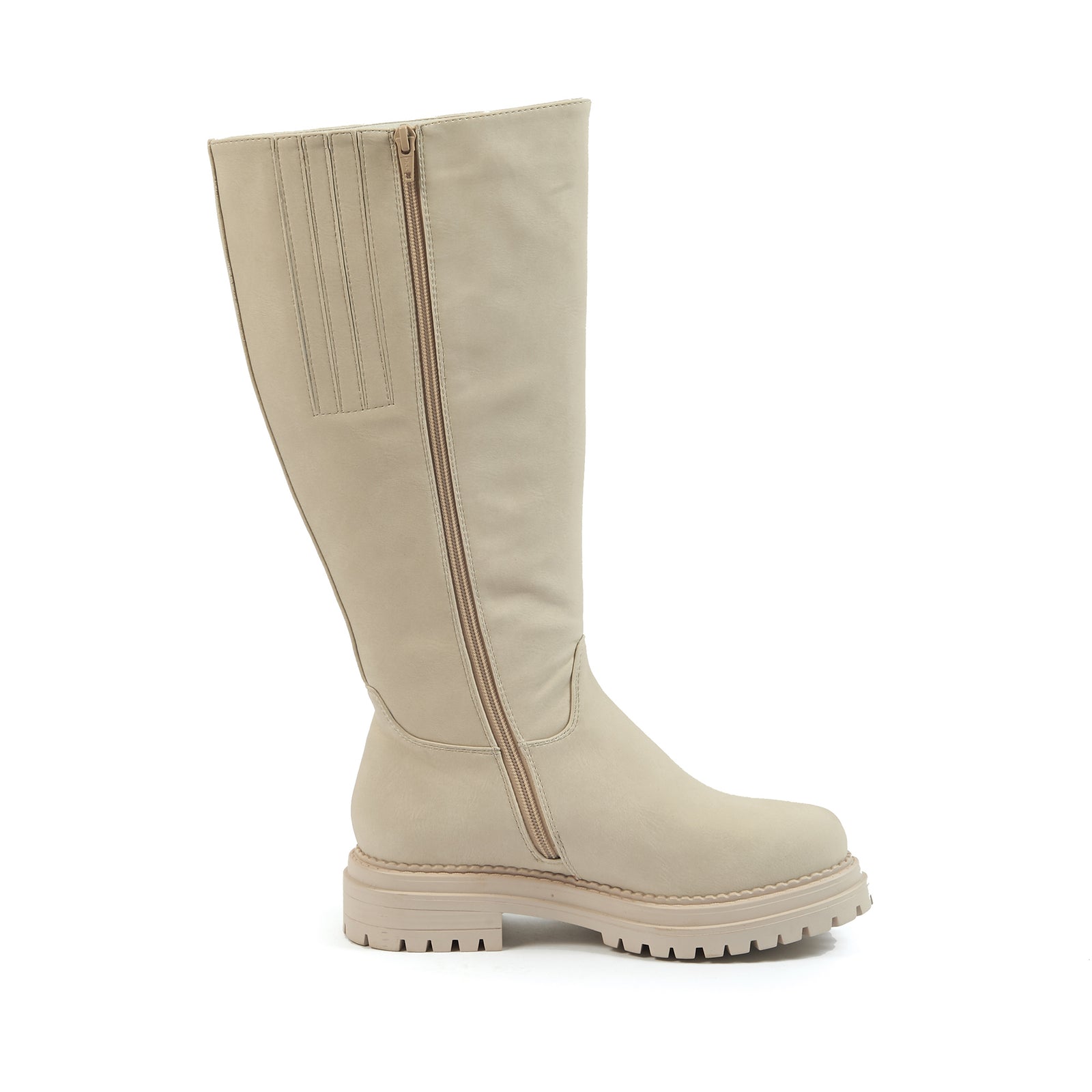 Bottes Mollets Larges XL - Modele Emilie - Beige