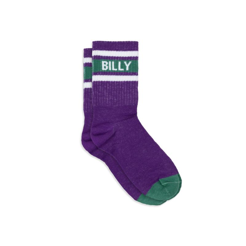 Chaussettes rétro en coton Tennis - Violet et vert