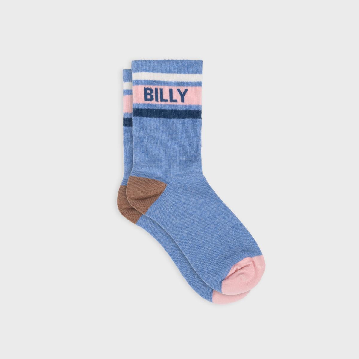 Chaussettes rétro en coton Tennis - Bleu et rose