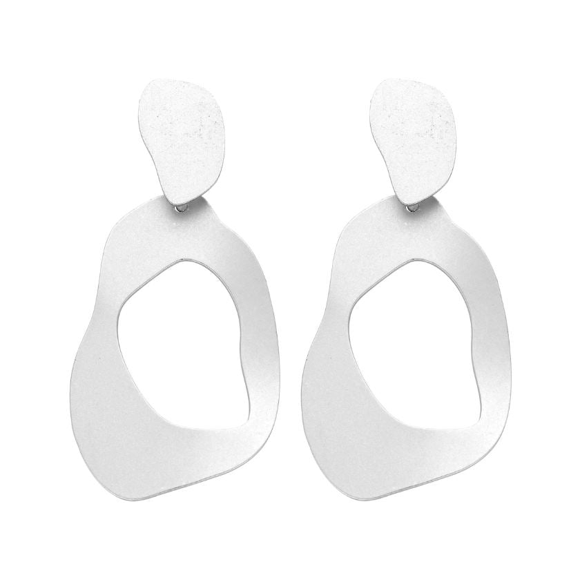 Boucles D'Oreilles - Gob1 Oorbellen Zilverkleurig Mat