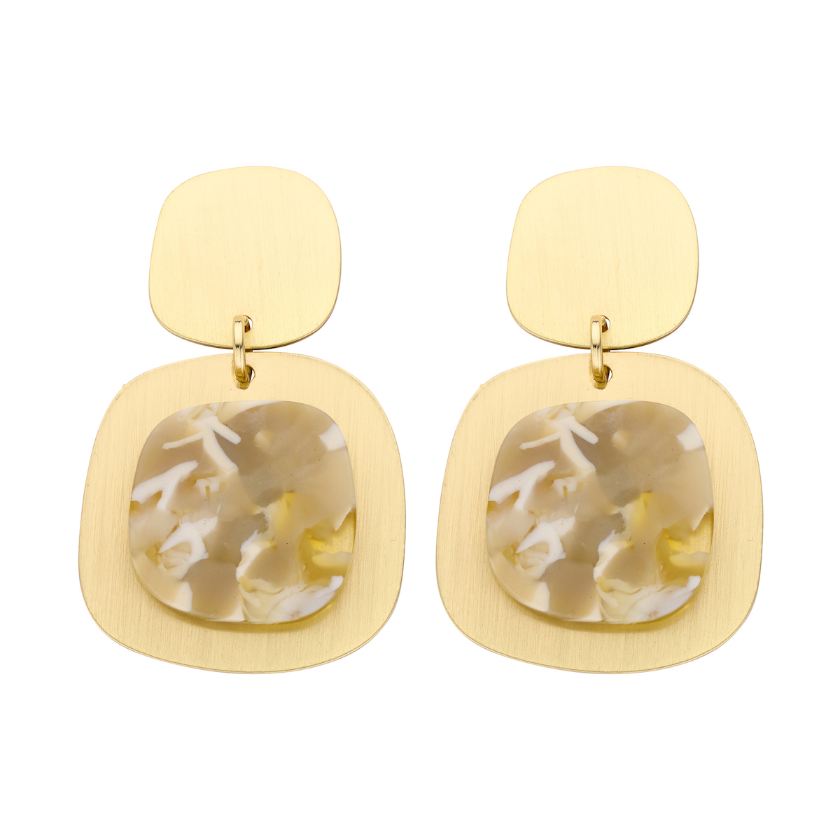 Boucles D'Oreilles - Galton Oorbellen Goudkleurig