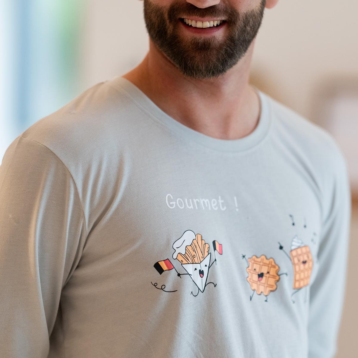 Homme - Long Pyjama - Gris Clair