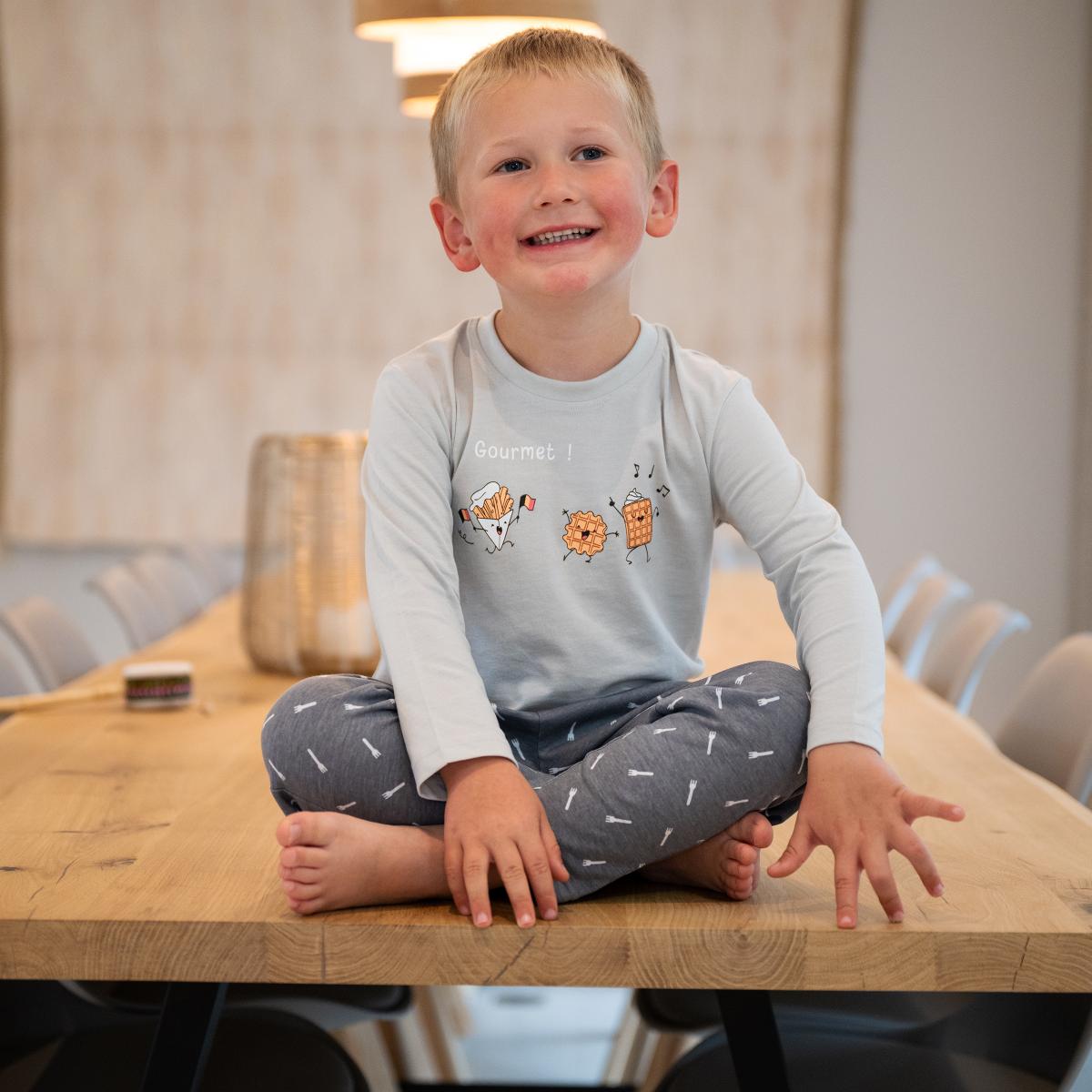 Kid - Long Pyjama - Gris Clair