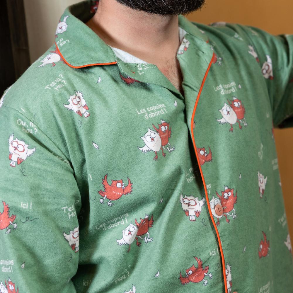 Pyjama flannelle - Homme - Vert Kaki