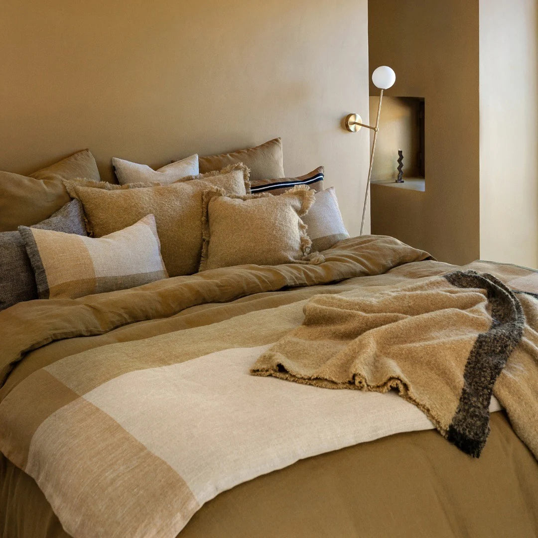 Plaid En Laine Aspen - Gold