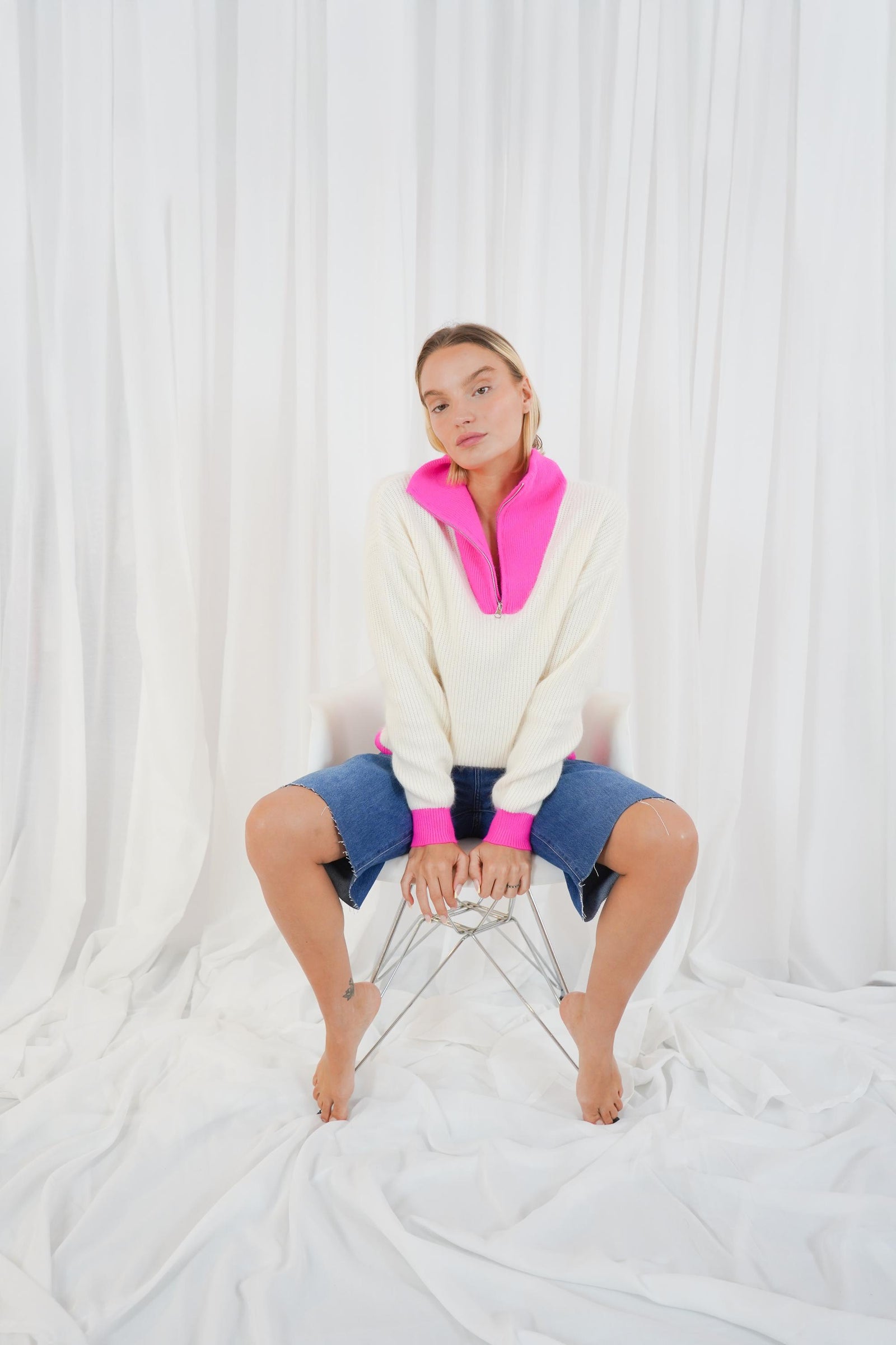 Breckenridge II - Offwhite/Neon Pink