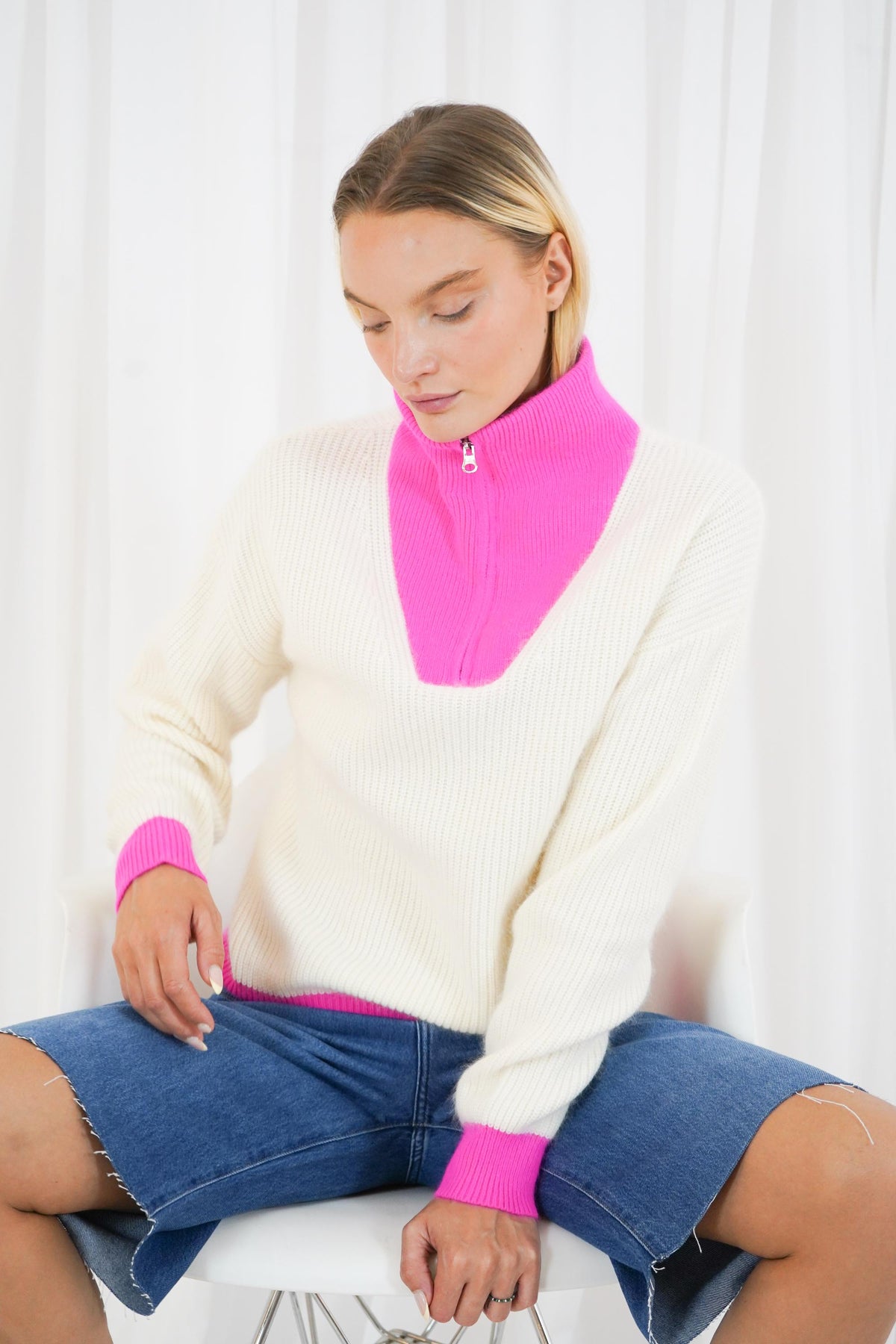 Breckenridge II - Offwhite/Neon Pink