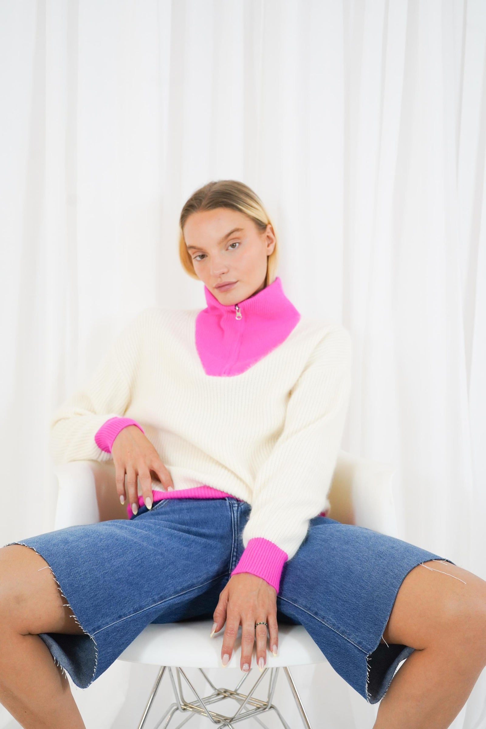 Breckenridge II - Offwhite/Neon Pink