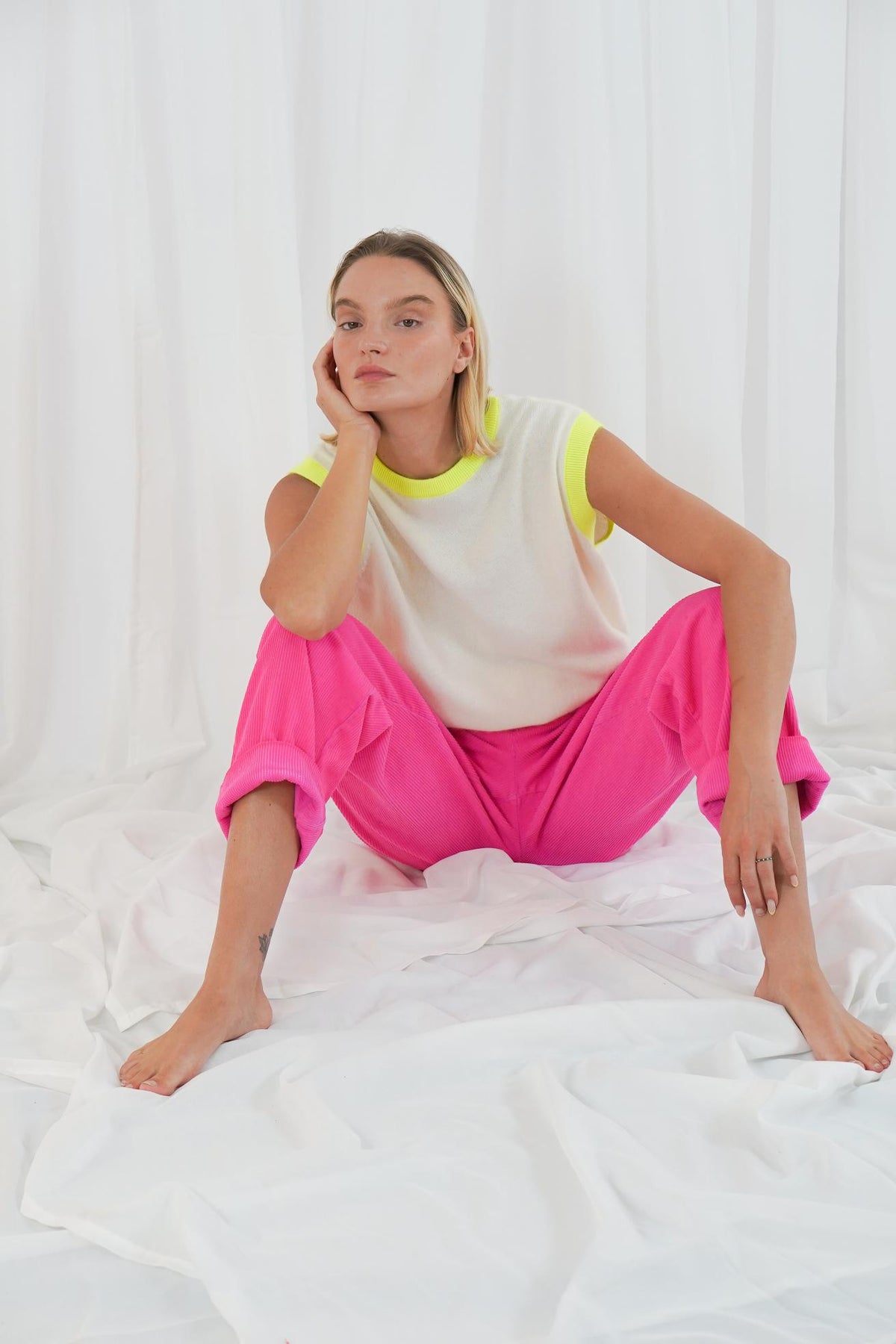 Buenavista - Offwhite/Neon Yellow