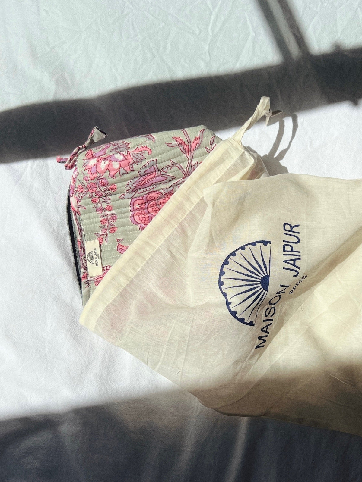 Pouch Delhi S Vert en voile de coton