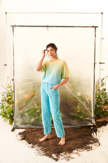 Pantalon large bleu Jolly