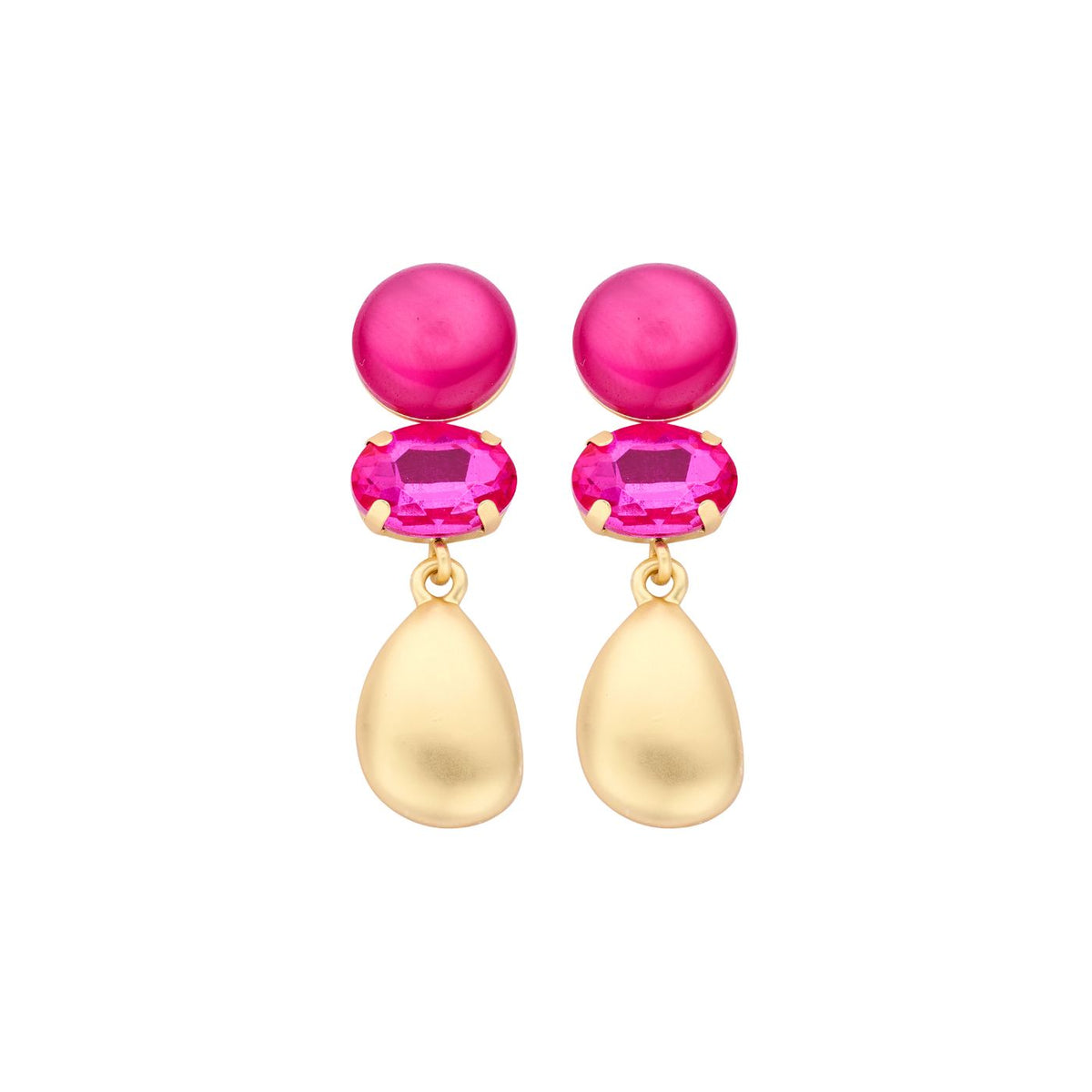 Boucles D'Oreilles - Kob28 Oorbellen Aubergine