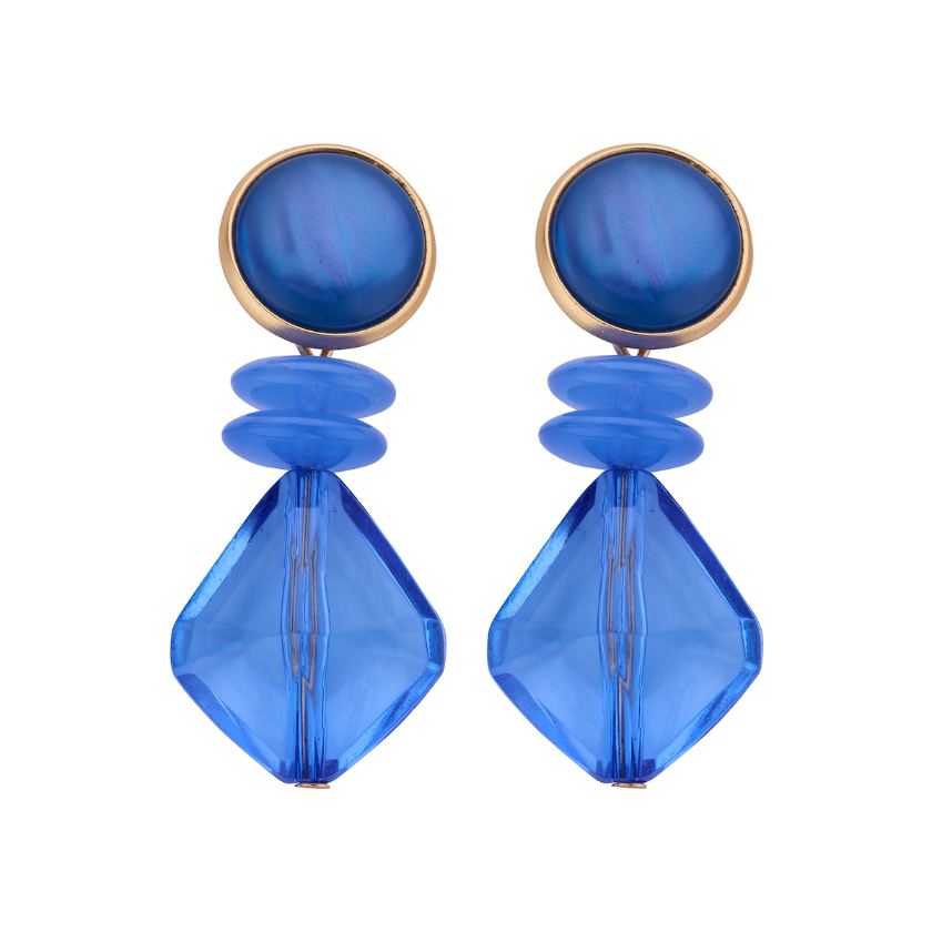 Boucles D'Oreilles - Kob30 Oorbellen Jeansblauw