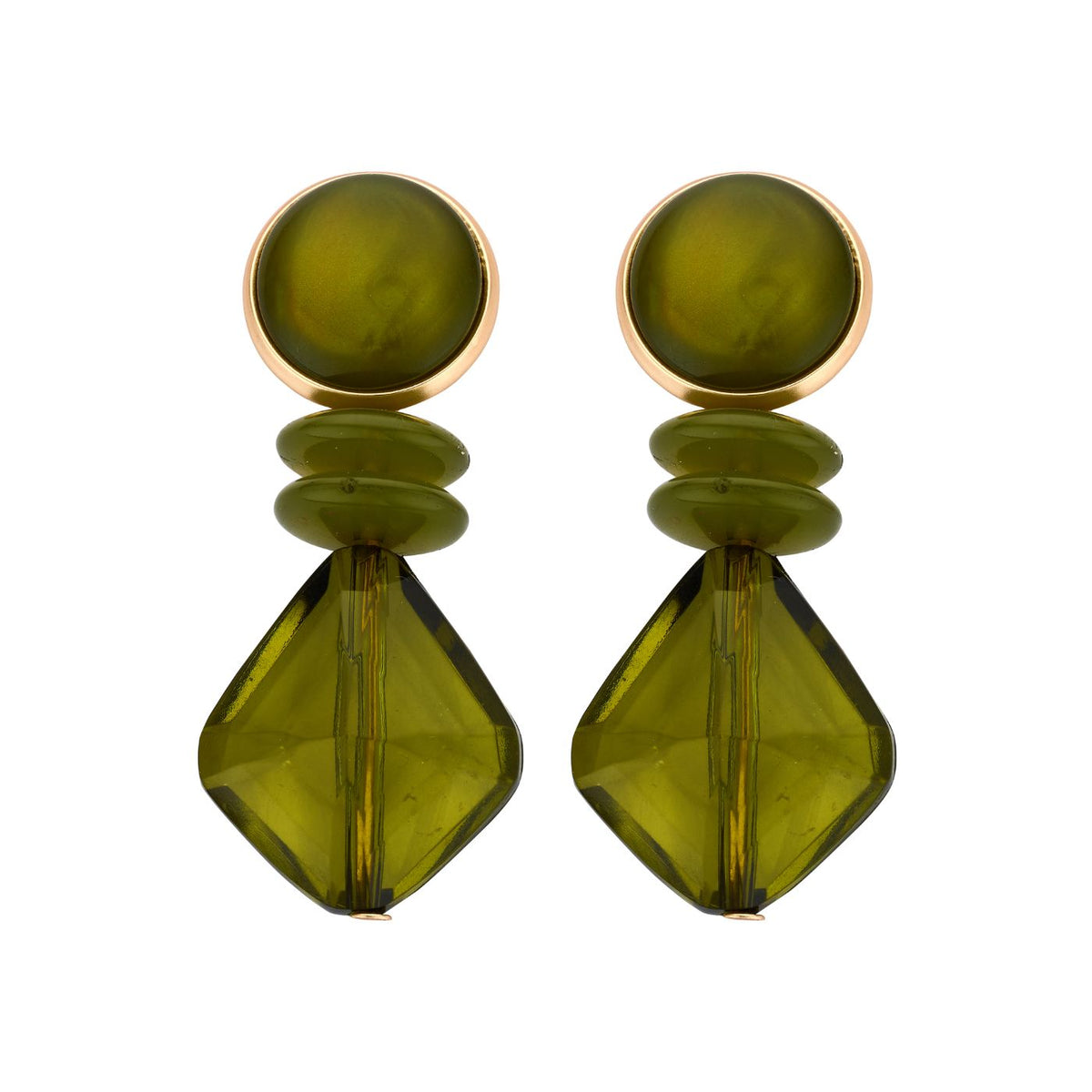 Boucles D'Oreilles - Kob30 Oorbellen Kaki