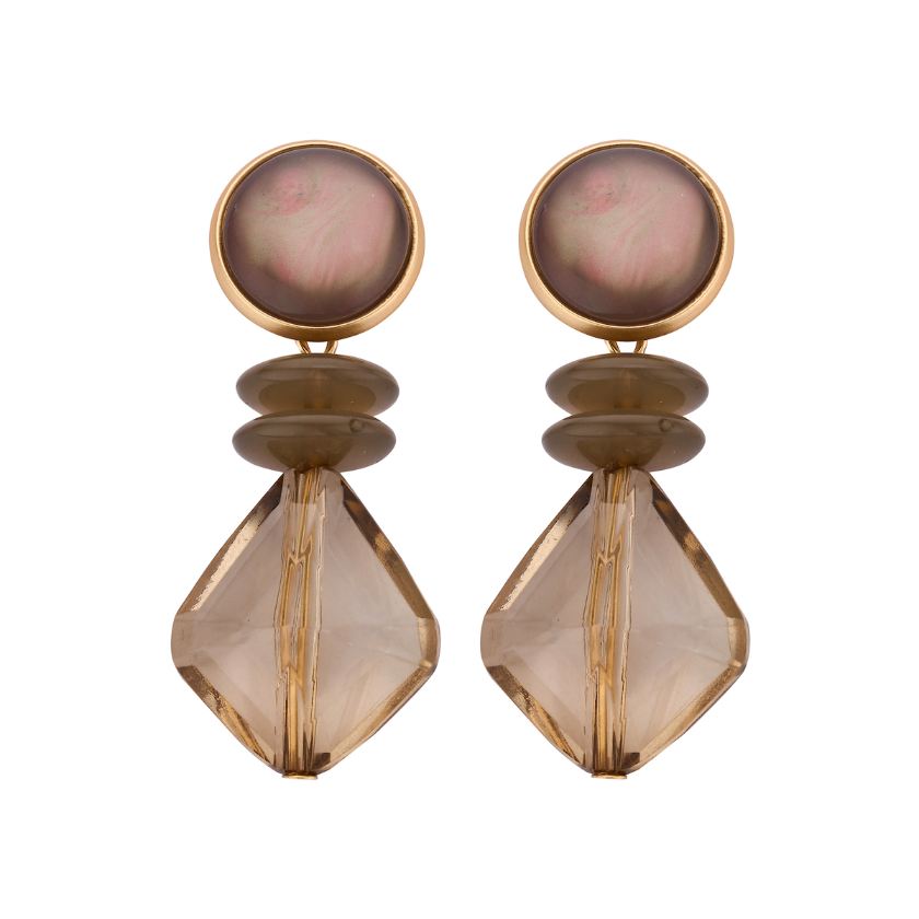 Boucles D'Oreilles - Kob30 Oorbellen Taupe