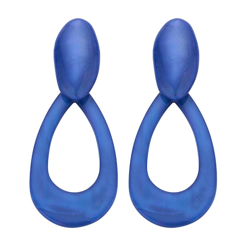 Boucles D'Oreilles - Kob31 Oorbellen Jeansblauw