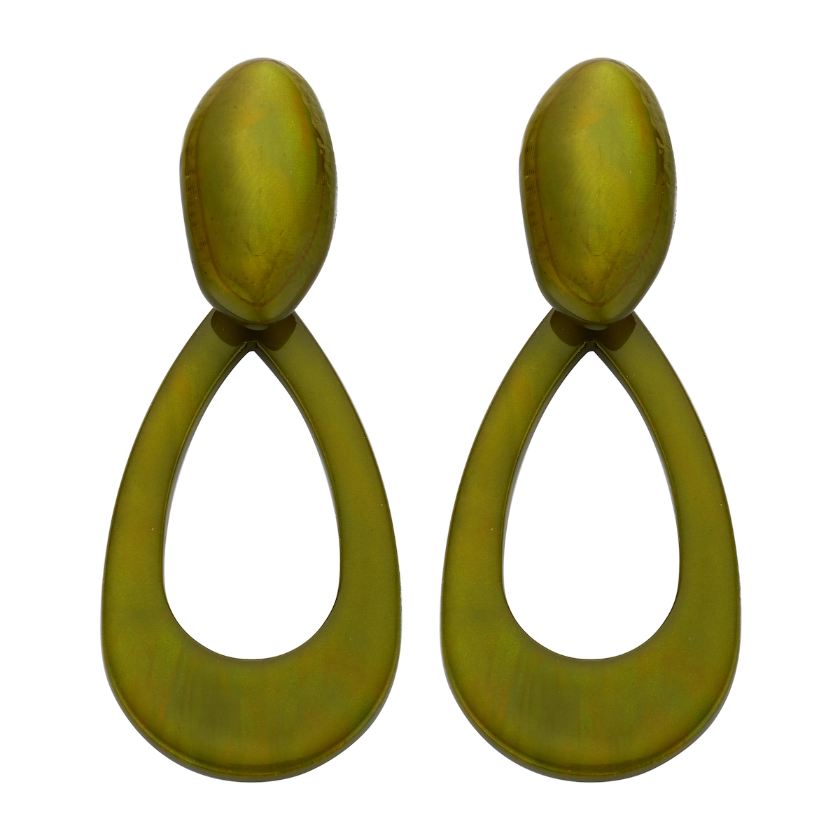 Boucles D'Oreilles - Kob31 Oorbellen Kaki