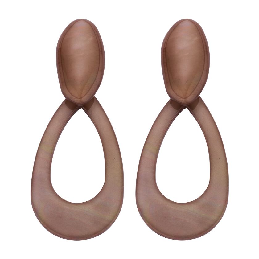 Boucles D'Oreilles - Kob31 Oorbellen Taupe