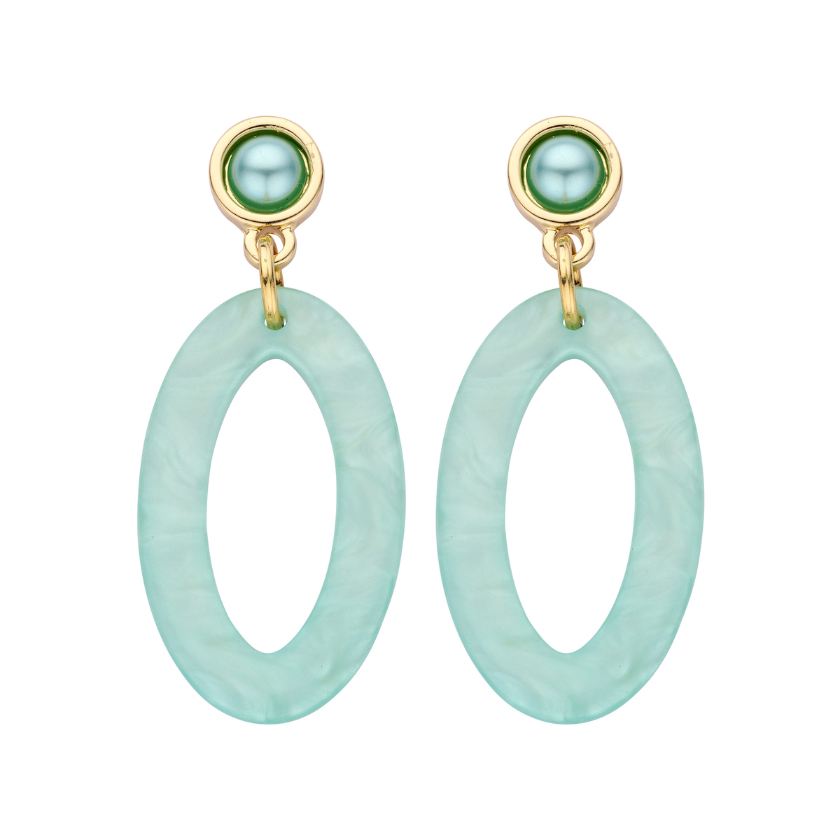 Boucles D'Oreilles - Karn Oorbellen Watergroen