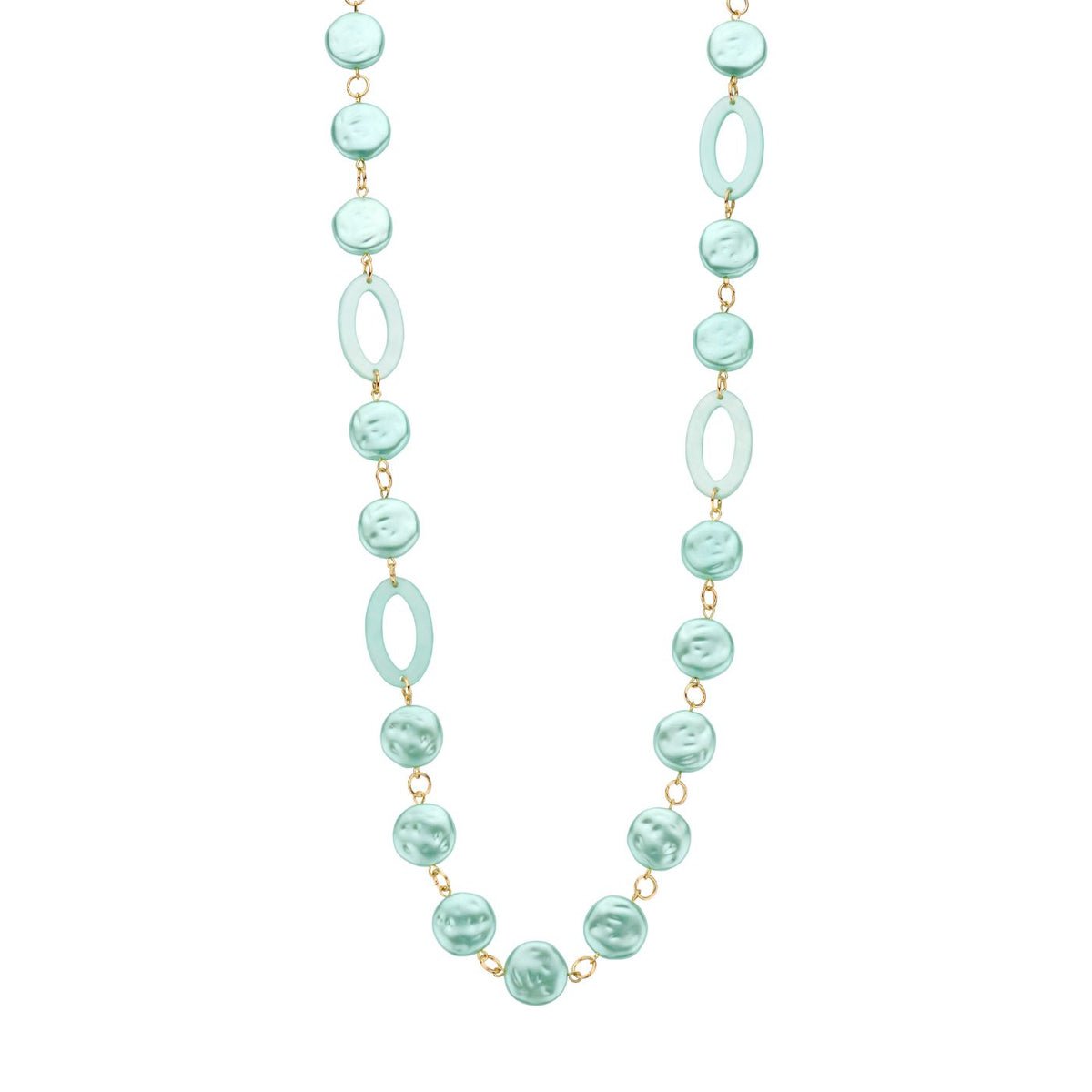 Collier - Karnlang Halsketting Watergroen