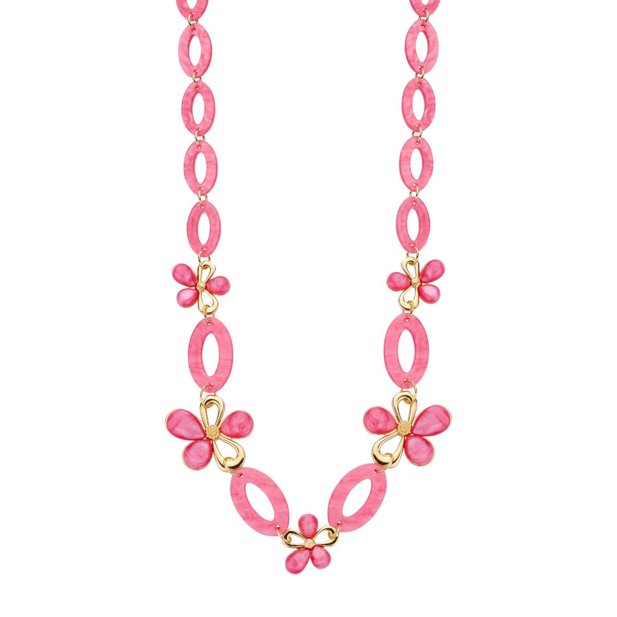 Collier - Klaaslang Halsketting Fuchsia