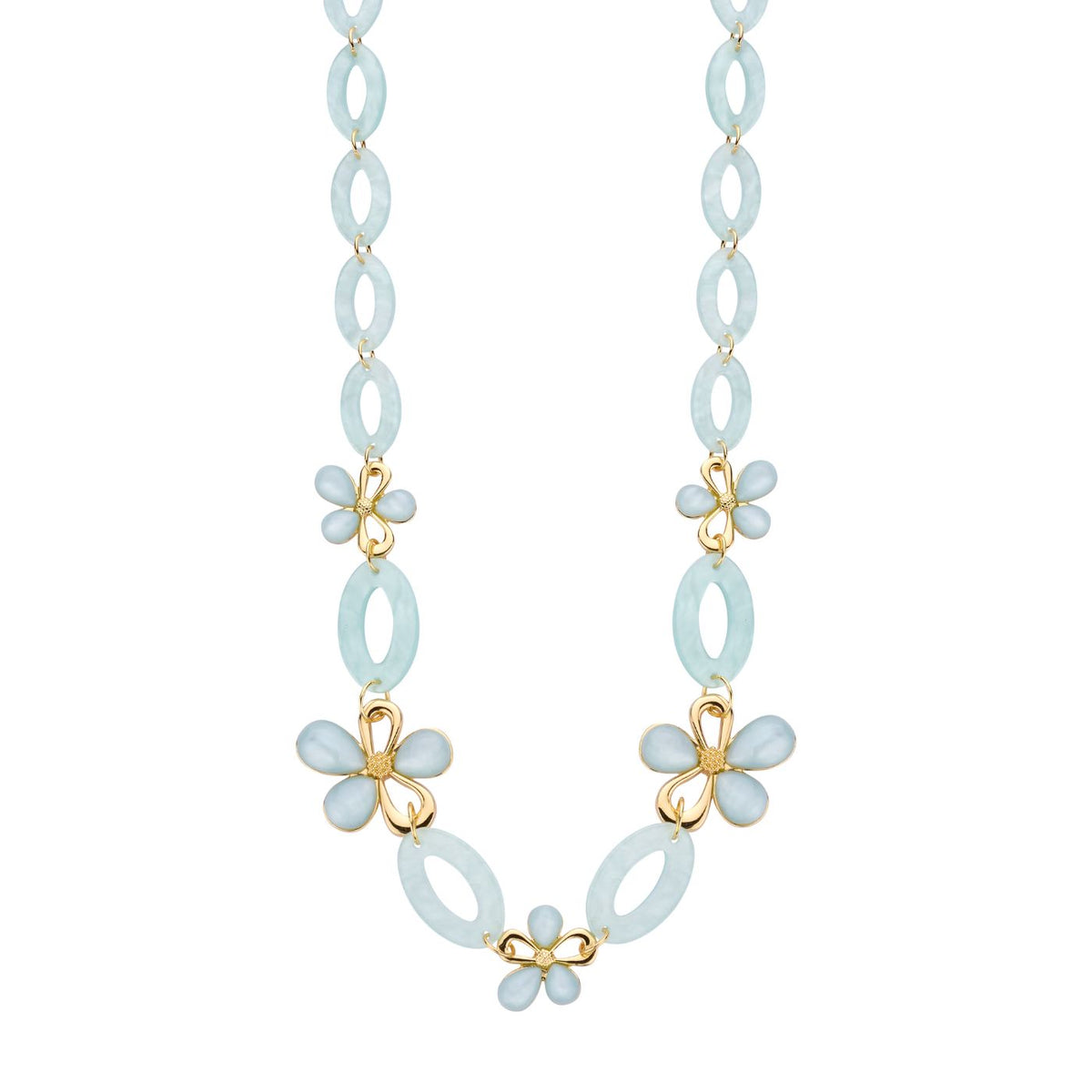 Collier - Klaaslang Halsketting Watergroen
