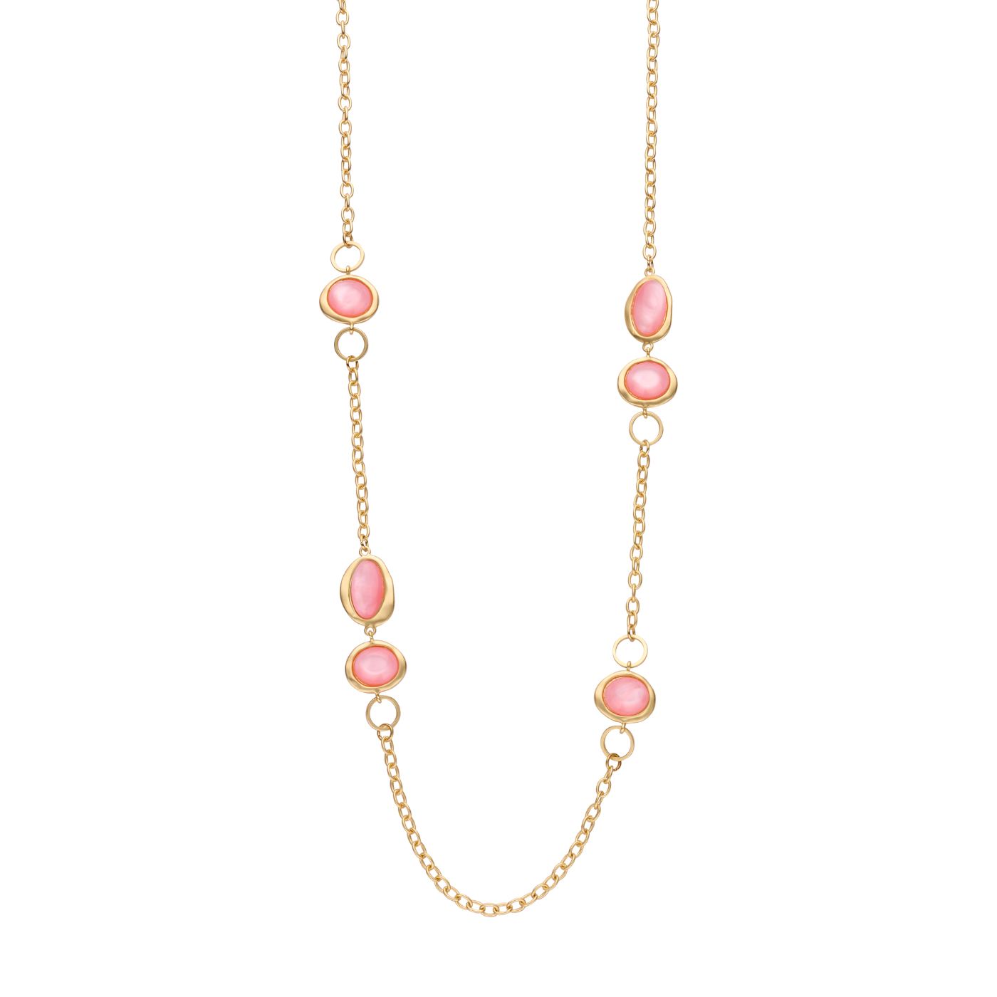 Collier - Kobelang Halsketting Lichtroze