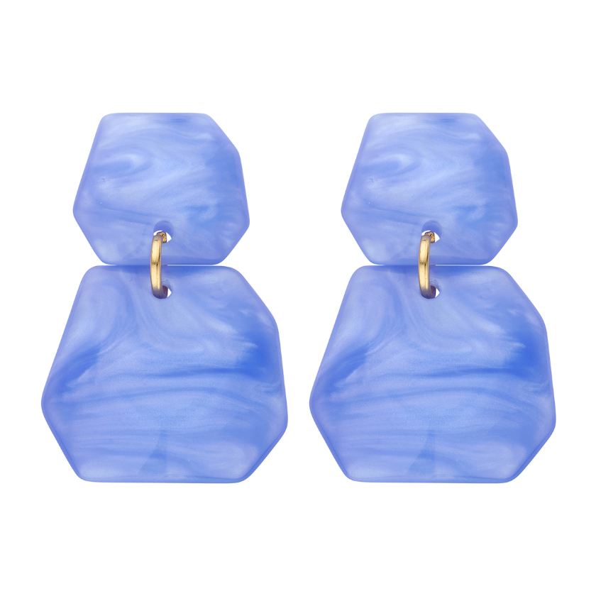 Boucles D'Oreilles - Koralie Oorbellen Lichtblauw