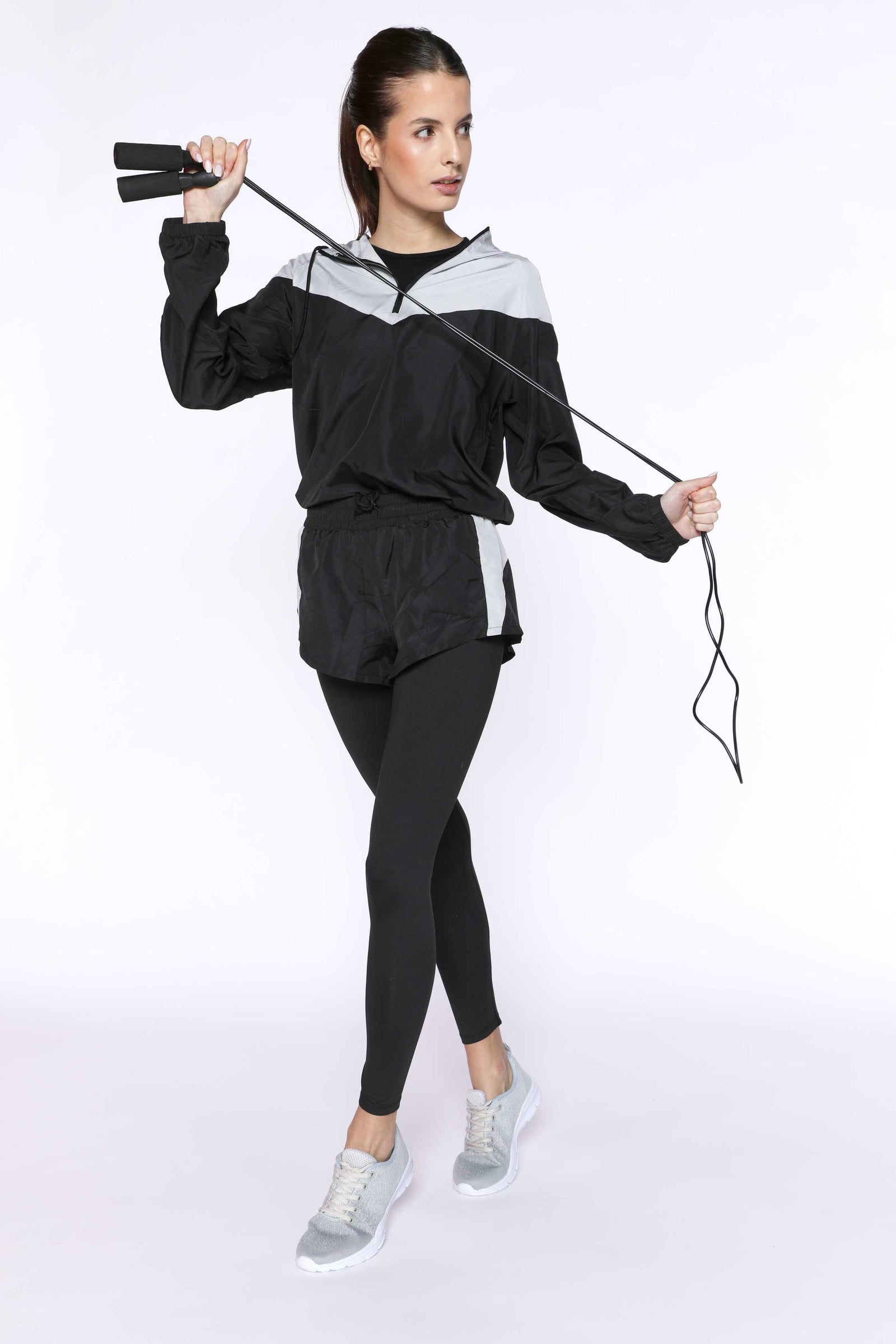 Collant  Training Avec Short Adele - Noir/Gris