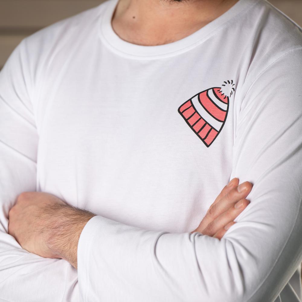 Pyjama flannelle et jersey - Homme - Blanc Et Bleu