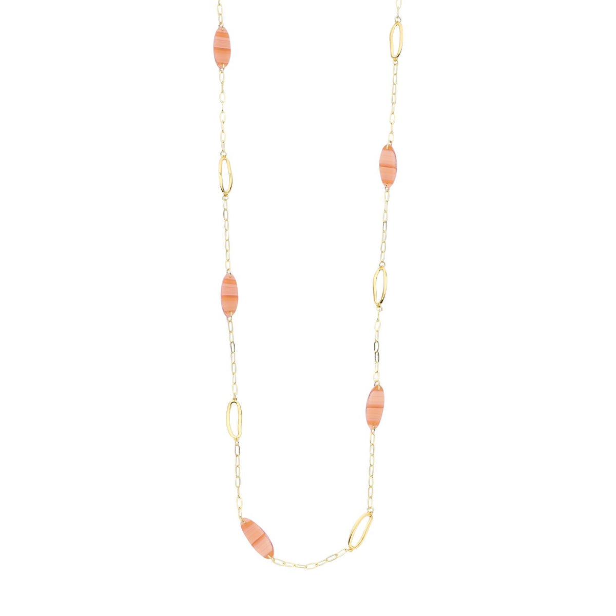Collier - Macaolang Halsketting Oranje