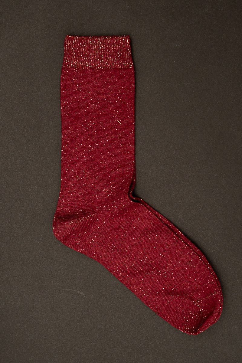 Mia Zia - Chaussettes glitter Bordeaux