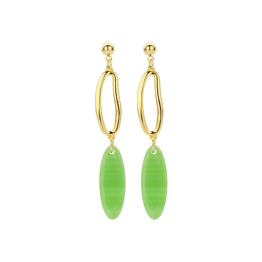 Boucles D'Oreilles - Macao Oorbellen Groen