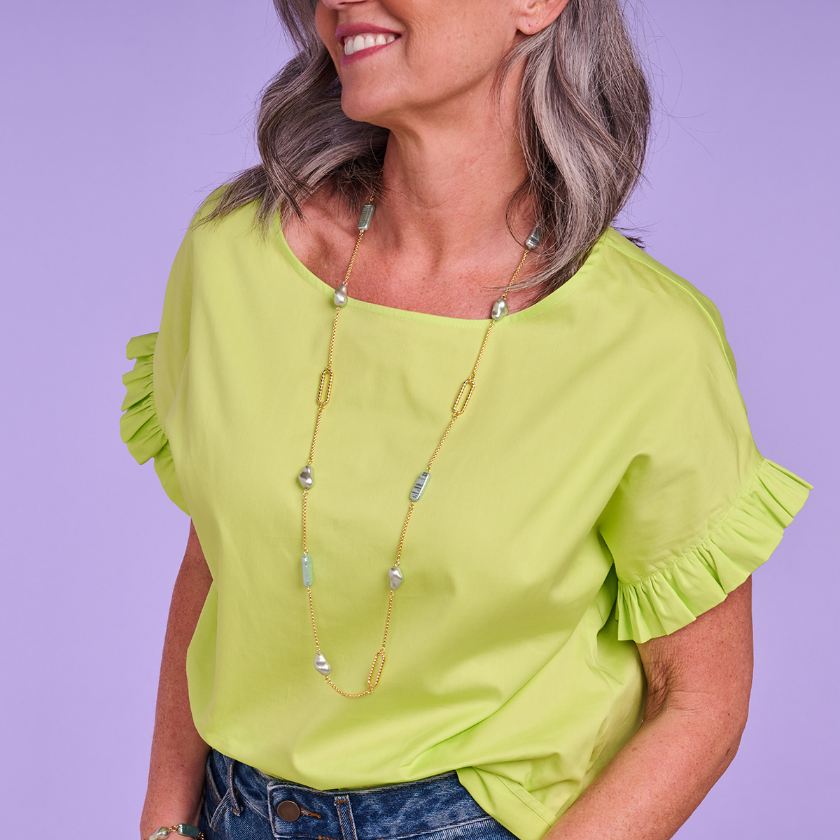 Collier - Dadelief Halsketting Groen