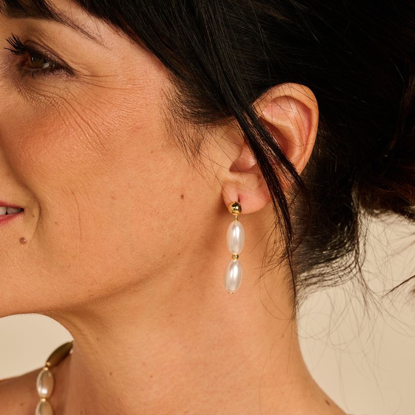 Boucles D'Oreilles - Dario Oorbellen Parelmoer