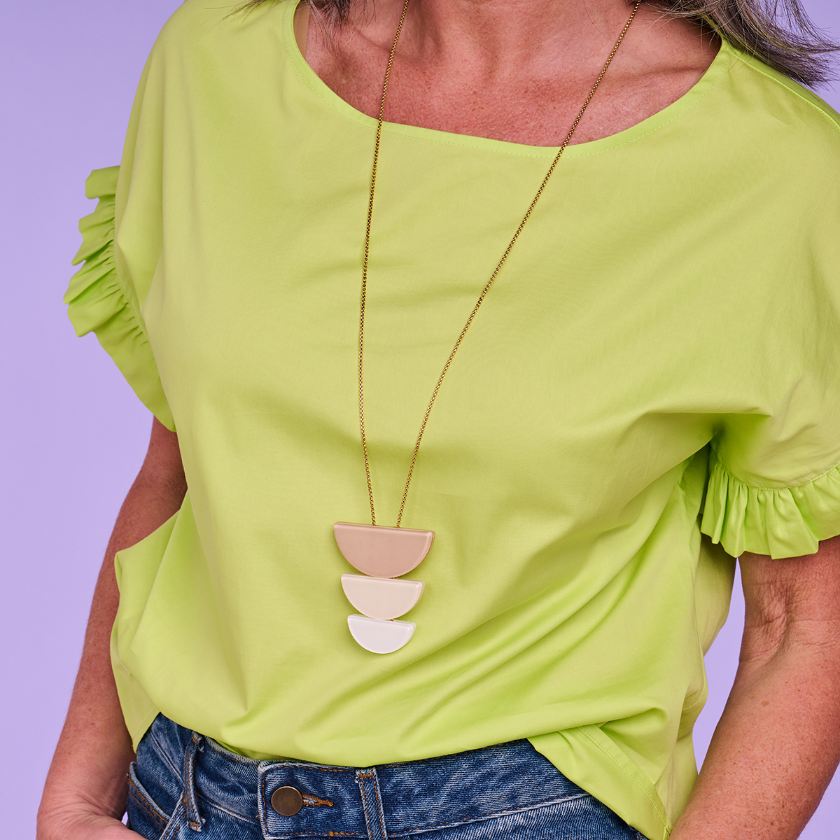 Collier - Denton Halsketting Multi Beige