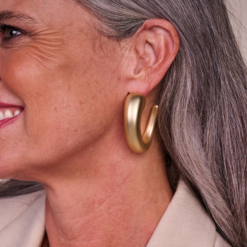Boucles D'Oreilles - Dob126 Oorbellen Goudkleurig Mat